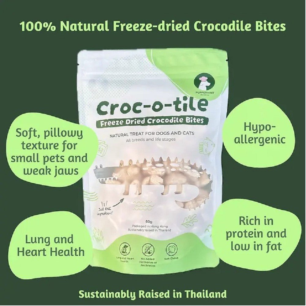 Croc-o-tile - Freeze Dried Crocodile Bites for Dogs & Cats - Image 2