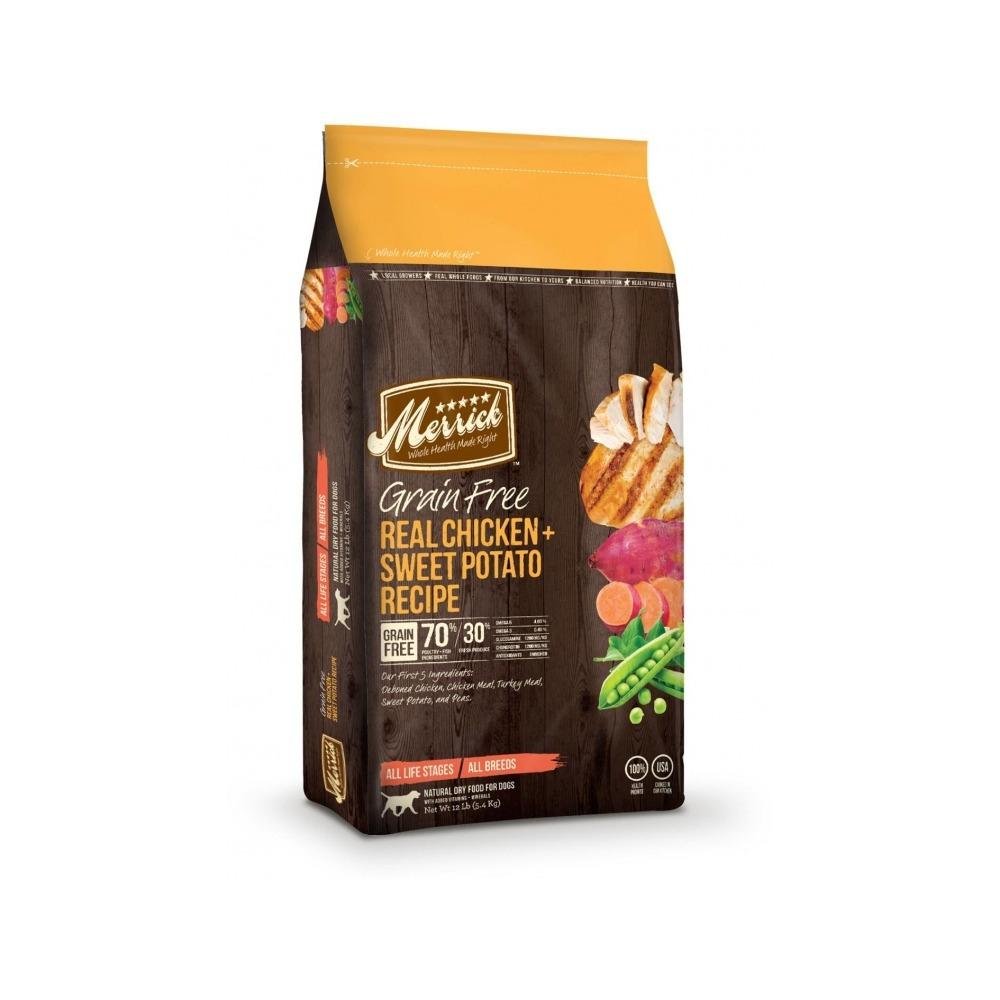 Merrick - Adult Grain Free Real Chicken & Sweet Potato Dog Dry Food 4 lb