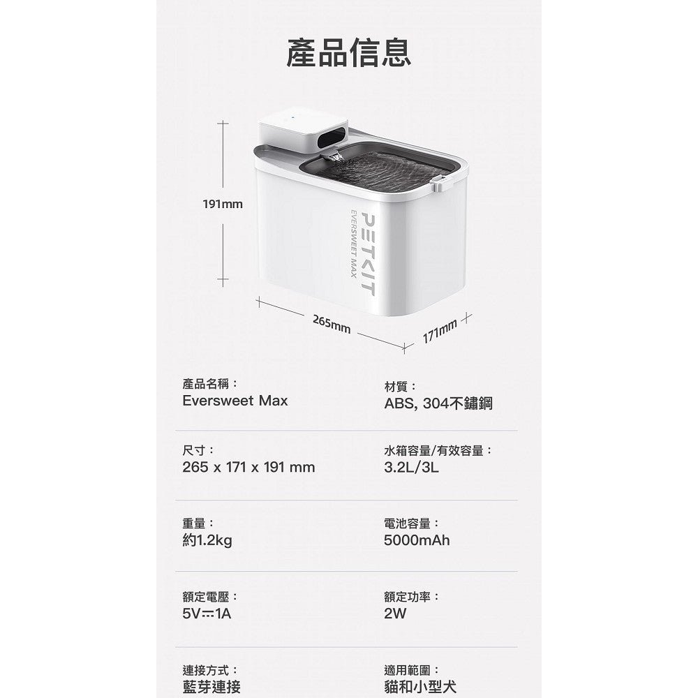 Eversweet Max Wireless Smart Pet Drinking Fountain - Image 25
