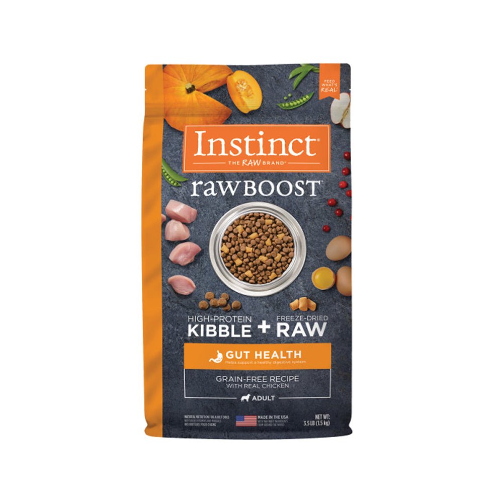 Raw Boost Gut Health Grain Free Kibble + Raw Adult Dog Dry Food - Chicken - Image 2