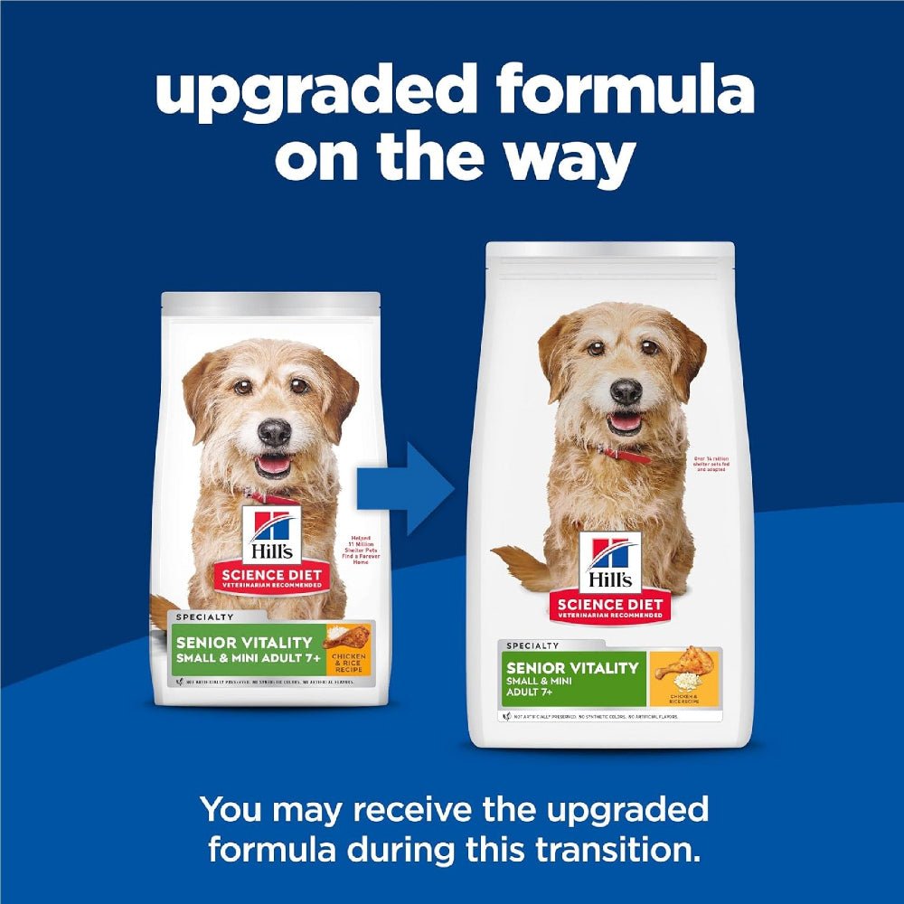 Science Diet - Senior Vitality - Small & Mini Chicken & Brown Rice Adult 7+ Dog Dry Food - Image 2