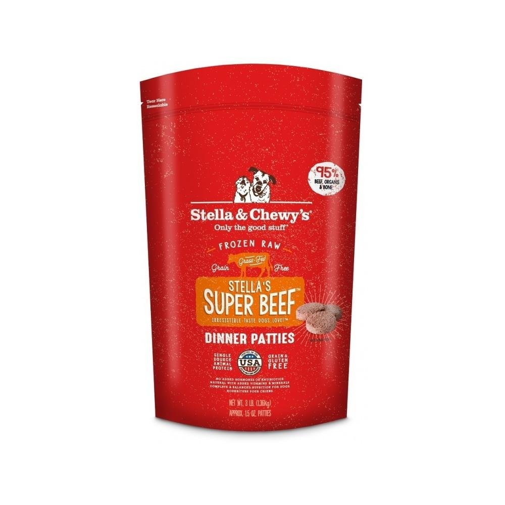 Stella & Chewy's Raw Frozen - Frozen Raw Beef Dinner Patties Dog Food 12 lb