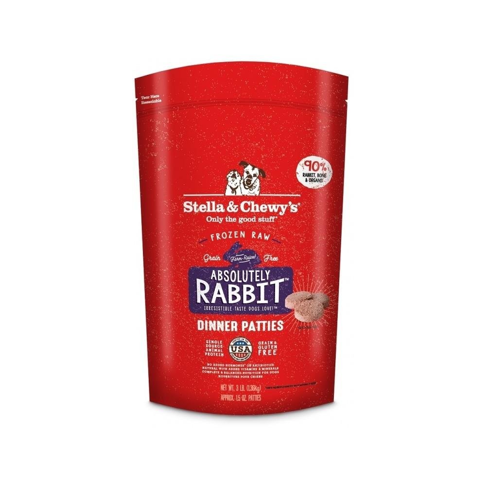 Stella & Chewy's Raw Frozen - Frozen Raw Rabbit Dinner Patties Dog Food 6 lb