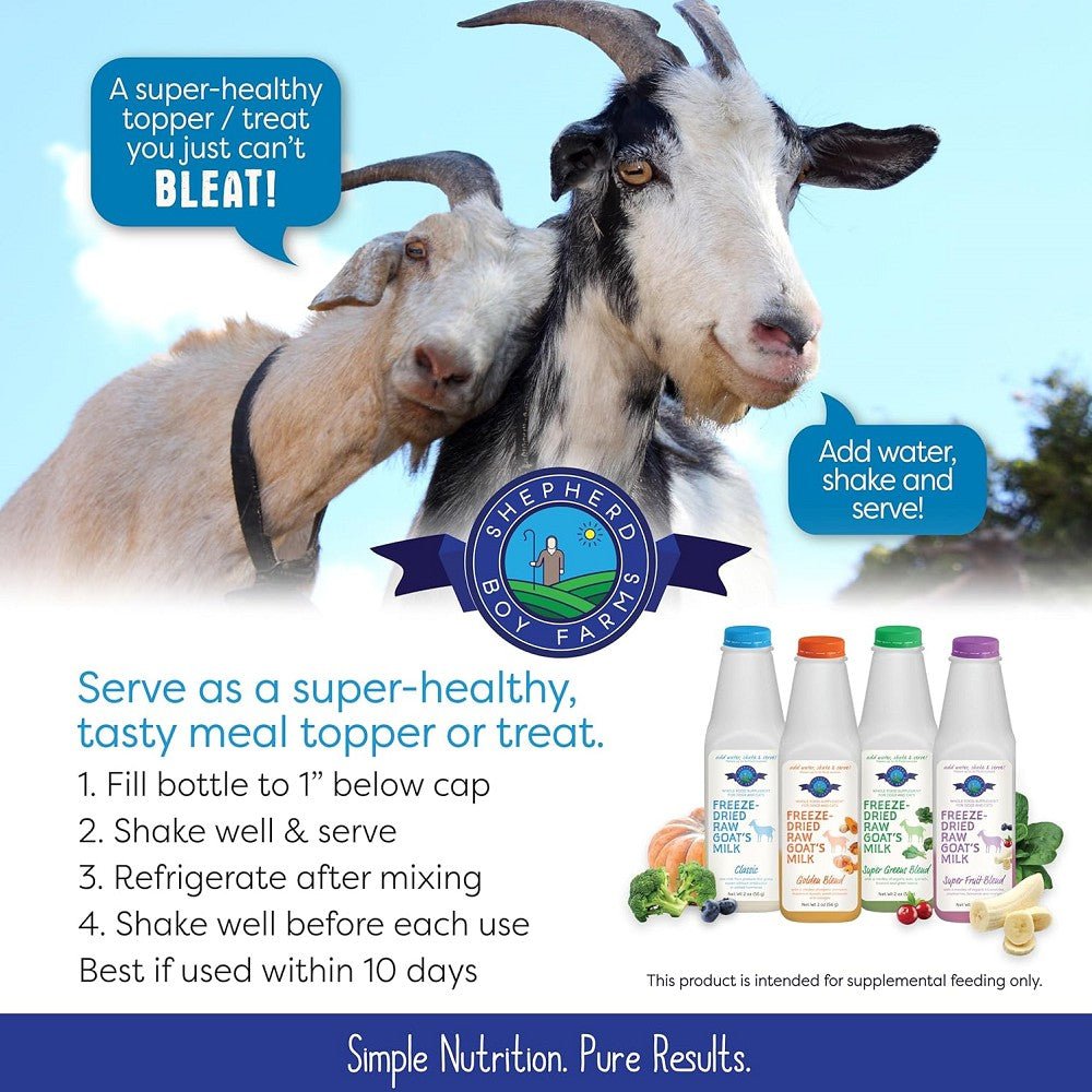 Freeze Dried Raw Goat's Milk Super Greens Blend for Dogs & Cats - Image 3