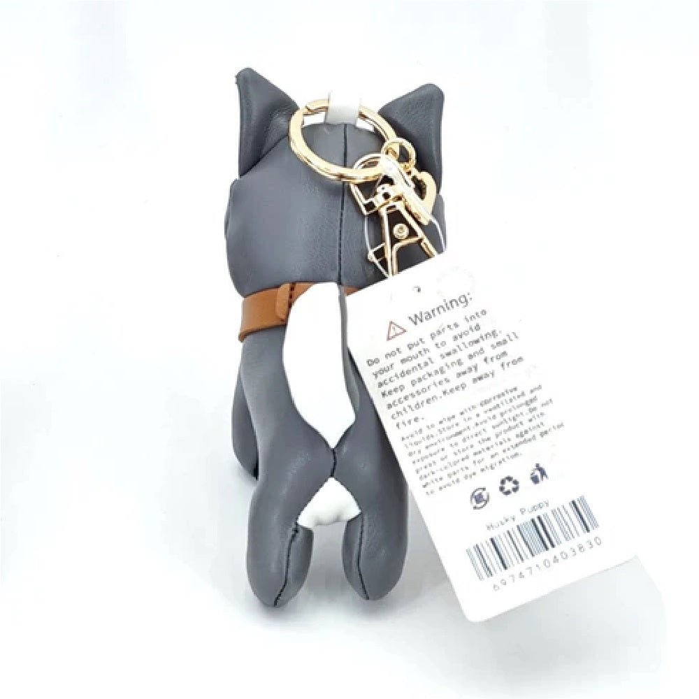 Husky Leather Charm (Brown/Black) - Image 8