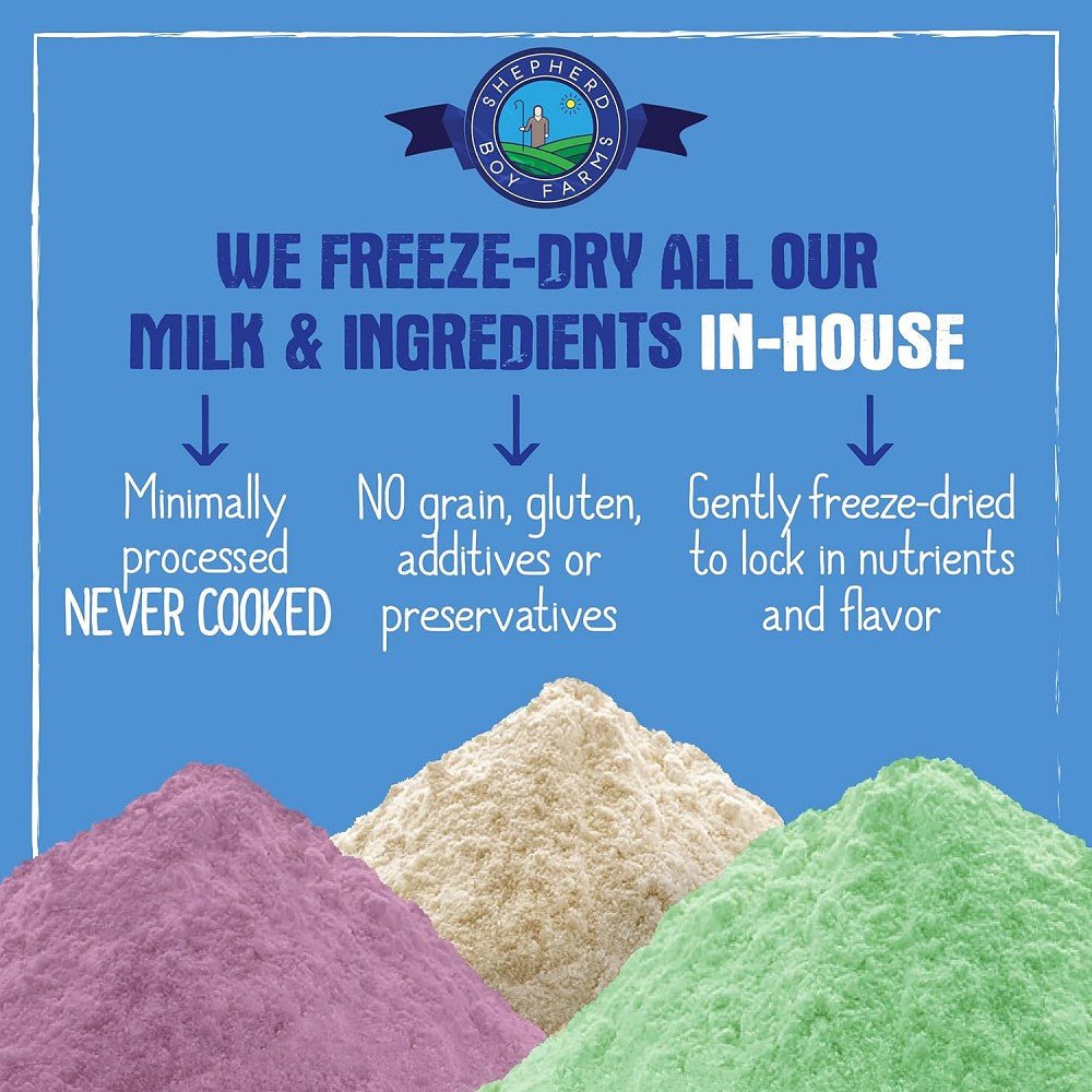 Freeze Dried Raw Goat's Milk Super Greens Blend for Dogs & Cats - Image 8
