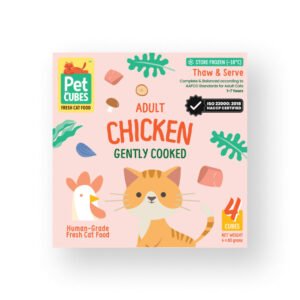 Frozen Fresh Human-Grade Gently Cooked Chicken Adult Cat Food