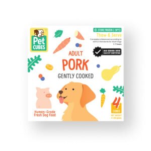 Frozen Fresh Human-Grade Gently Cooked Pork Adult Dog Food