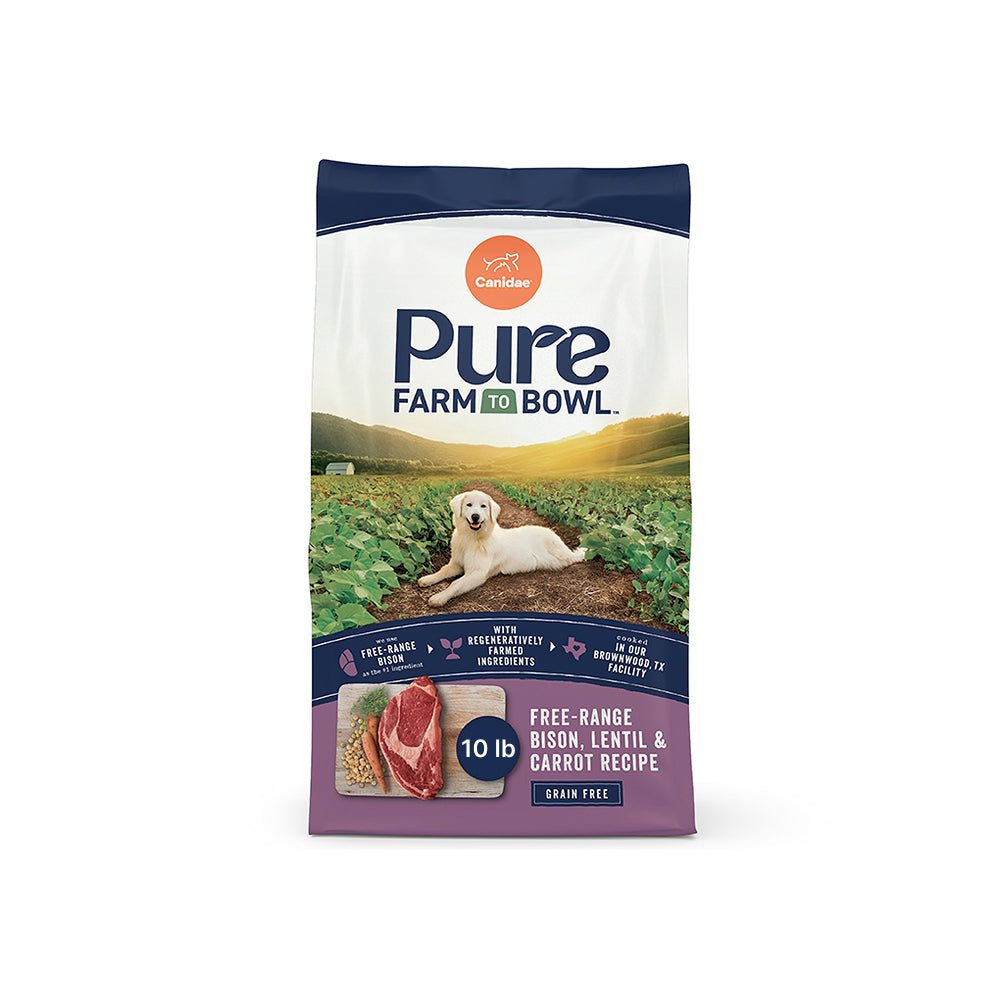 PURE Grain Free Dog Dry Food - Bison, Lentil & Carrot