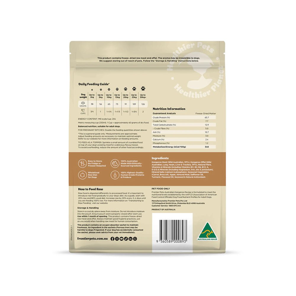 Freeze-Dried Raw Wild Kangaroo Dog Food - Image 3