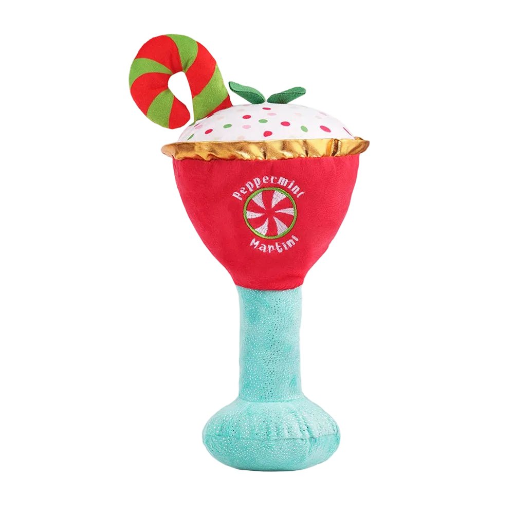Happy Woofmas - Peppermint Martini Dog Plush Toy - Image 2