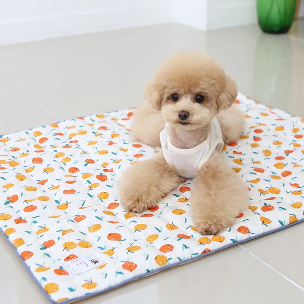 Orange Artsilk Cooling Mat for Dogs & Cats - Image 3