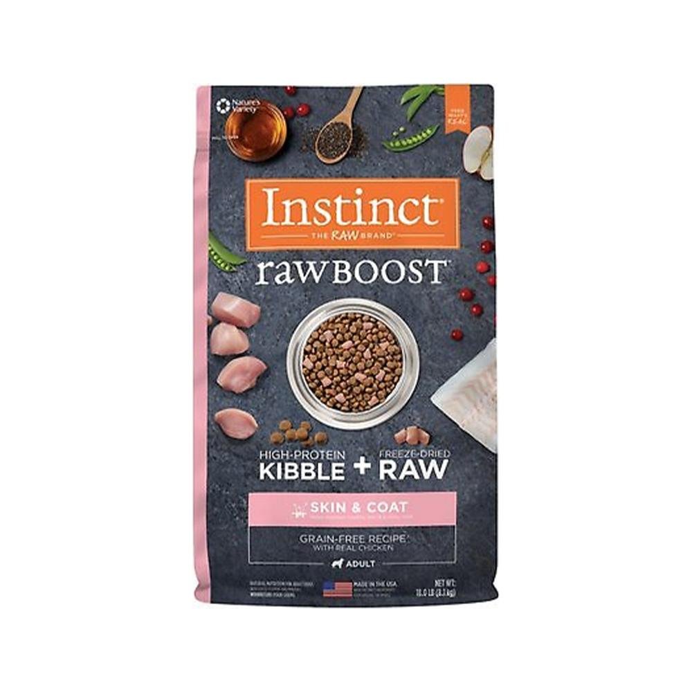 Raw Boost Skin & Coat Grain Free Kibble + Raw Adult Dog Dry Food - Chicken - Image 2
