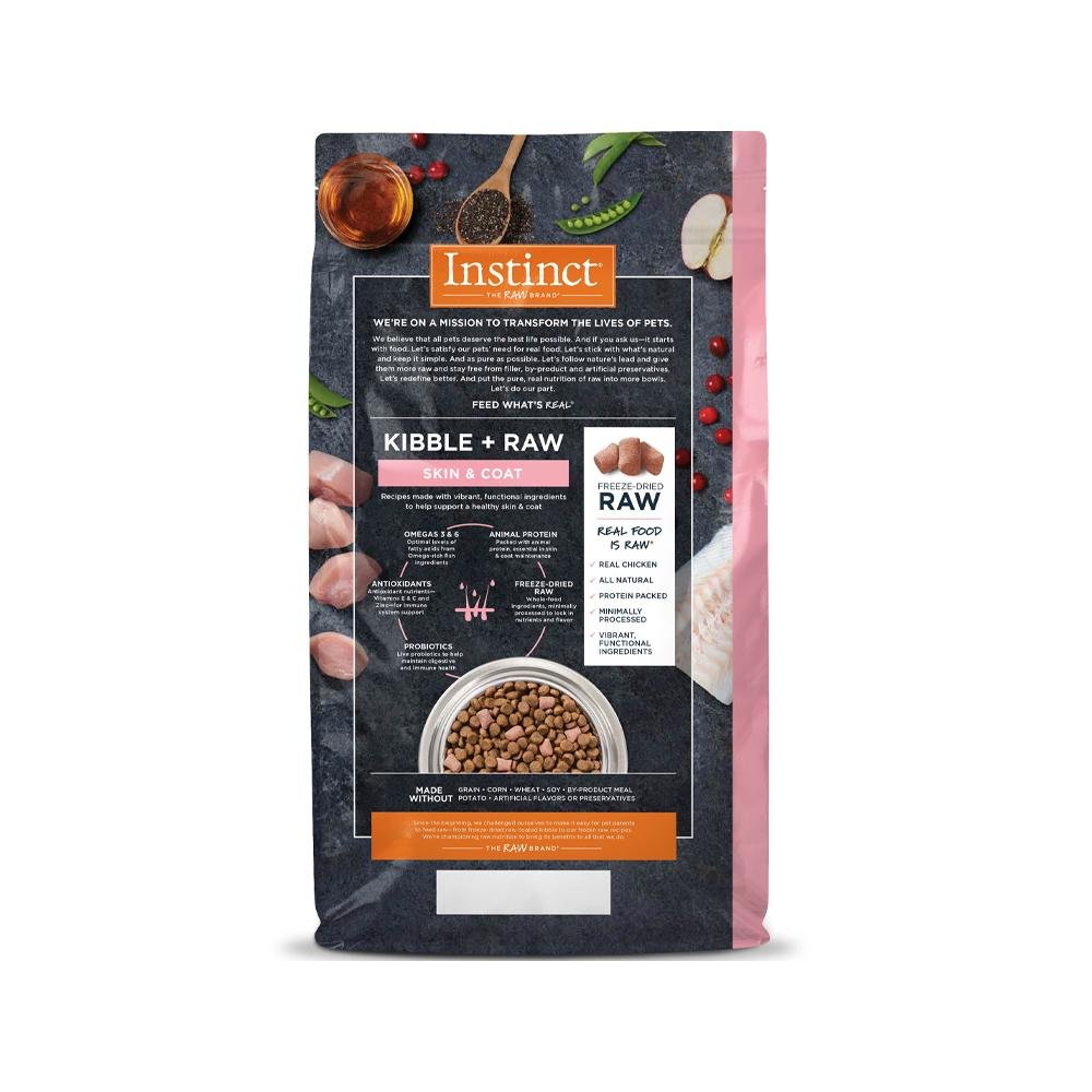 Raw Boost Skin & Coat Grain Free Kibble + Raw Adult Dog Dry Food - Chicken - Image 7
