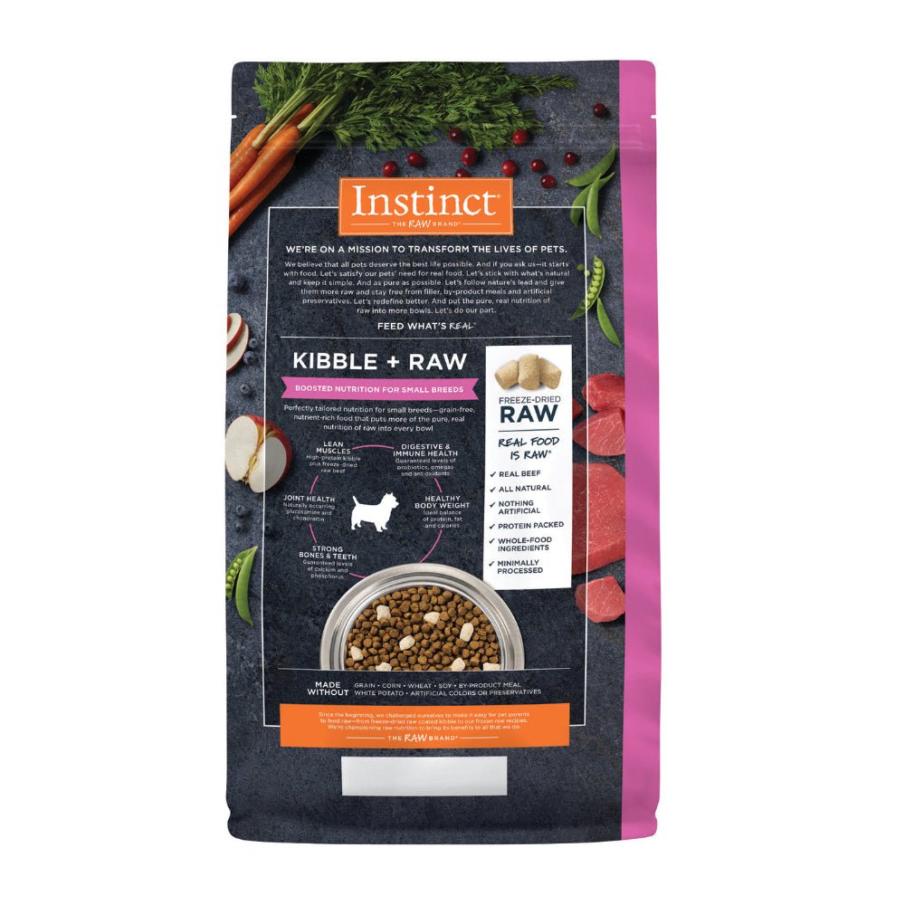 Raw Boost Grain Free Kibble + Raw for Small Breed Dog Dry Food - Real Beef - Image 3