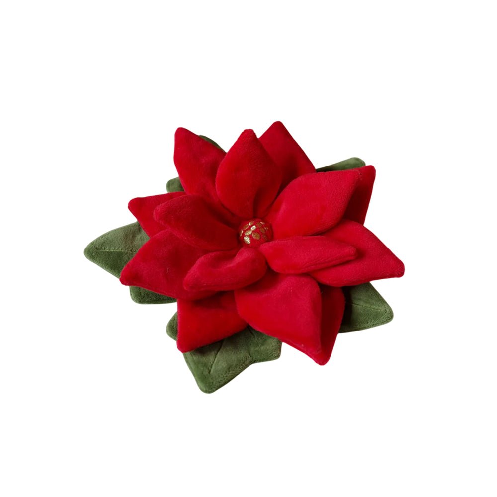 Snuffle Poinsettia Nosework Dog Plush Toy