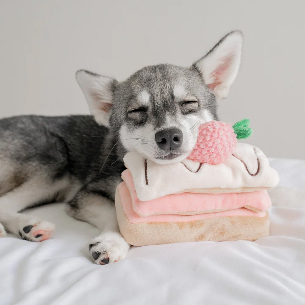 Strawberry Mille-Feuille Nosework Dog Plush Toy - Image 3