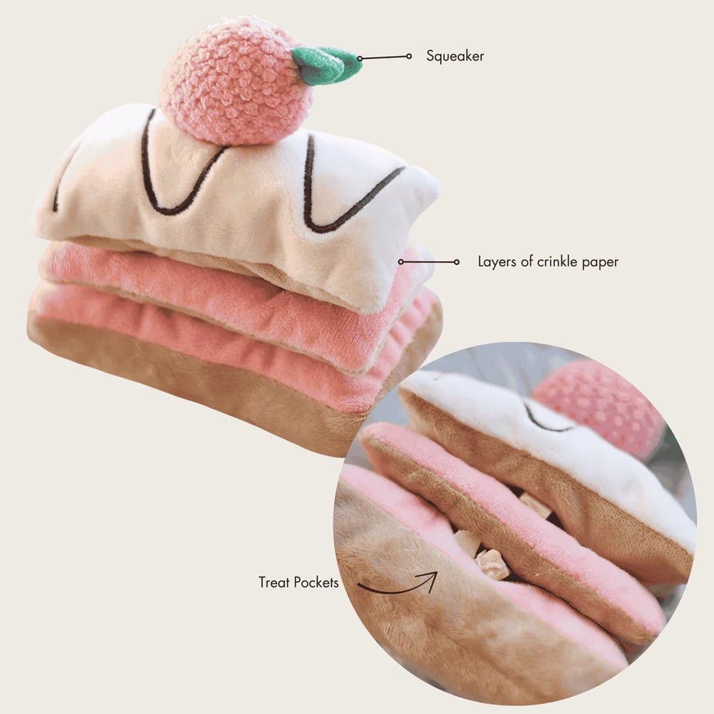 Strawberry Mille-Feuille Nosework Dog Plush Toy - Image 5