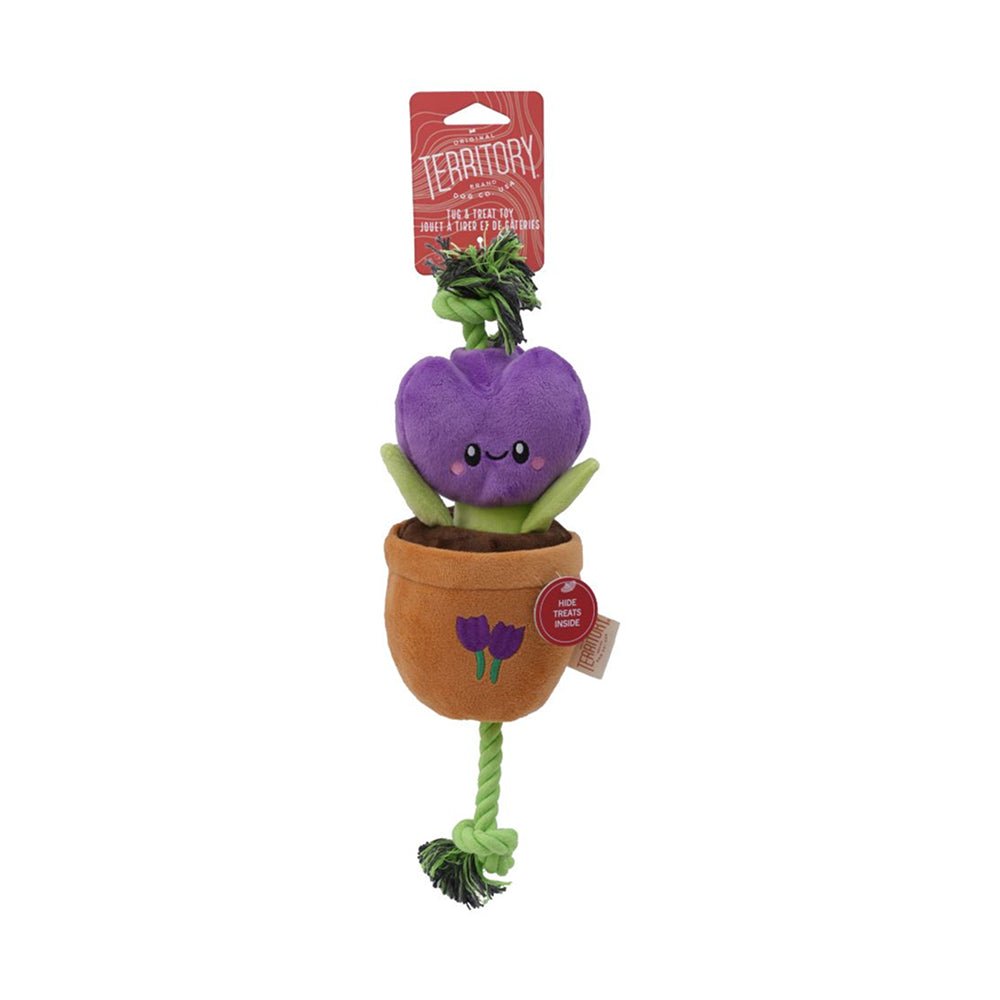 Purple Flower Dog Tug Toy - Image 2