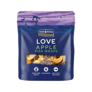 Fish4Dogs - Apple Fish Wraps Dog Treats 90 g