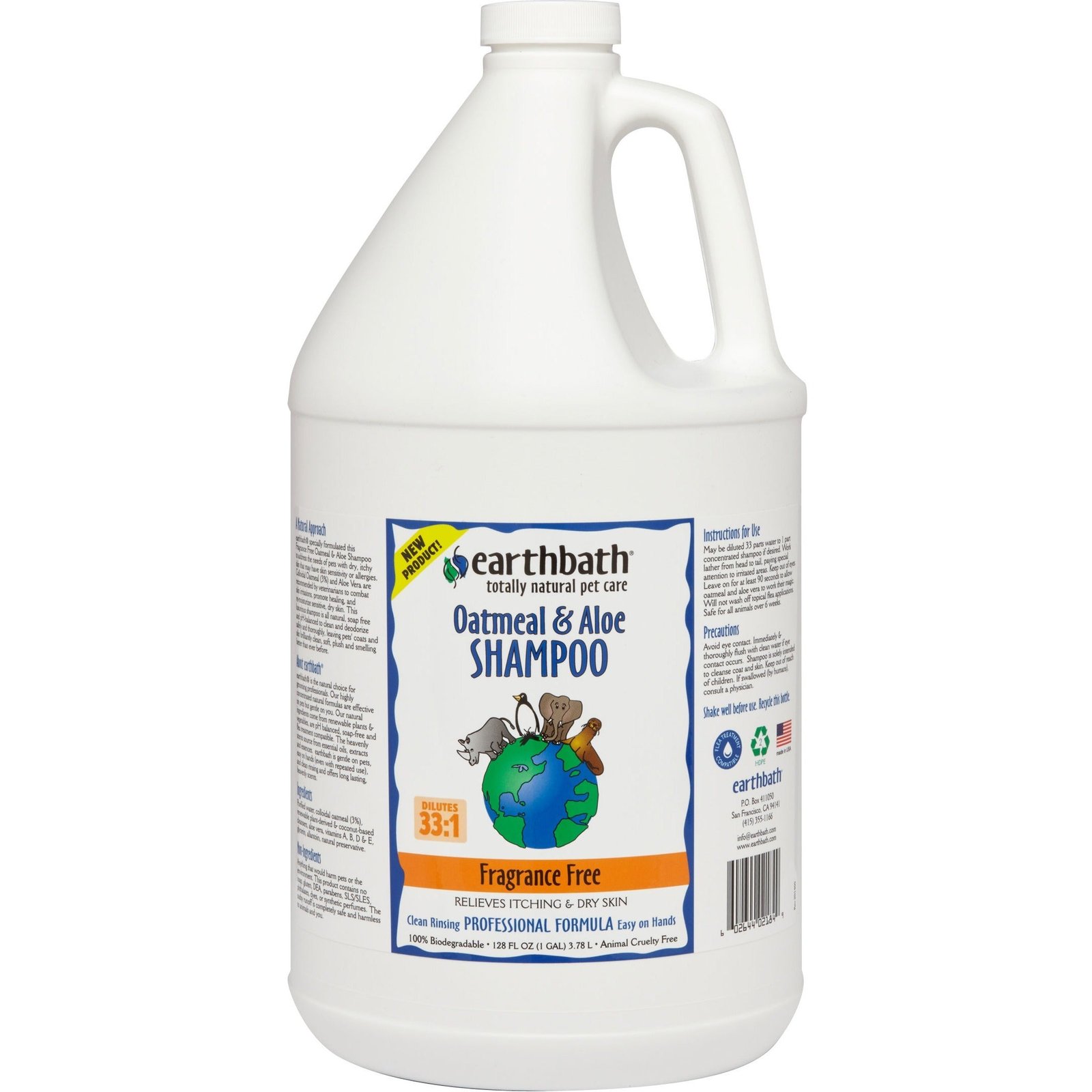 Fragrance Free Oatmeal & Aloe Shampoo for Dogs & Cats - Image 2