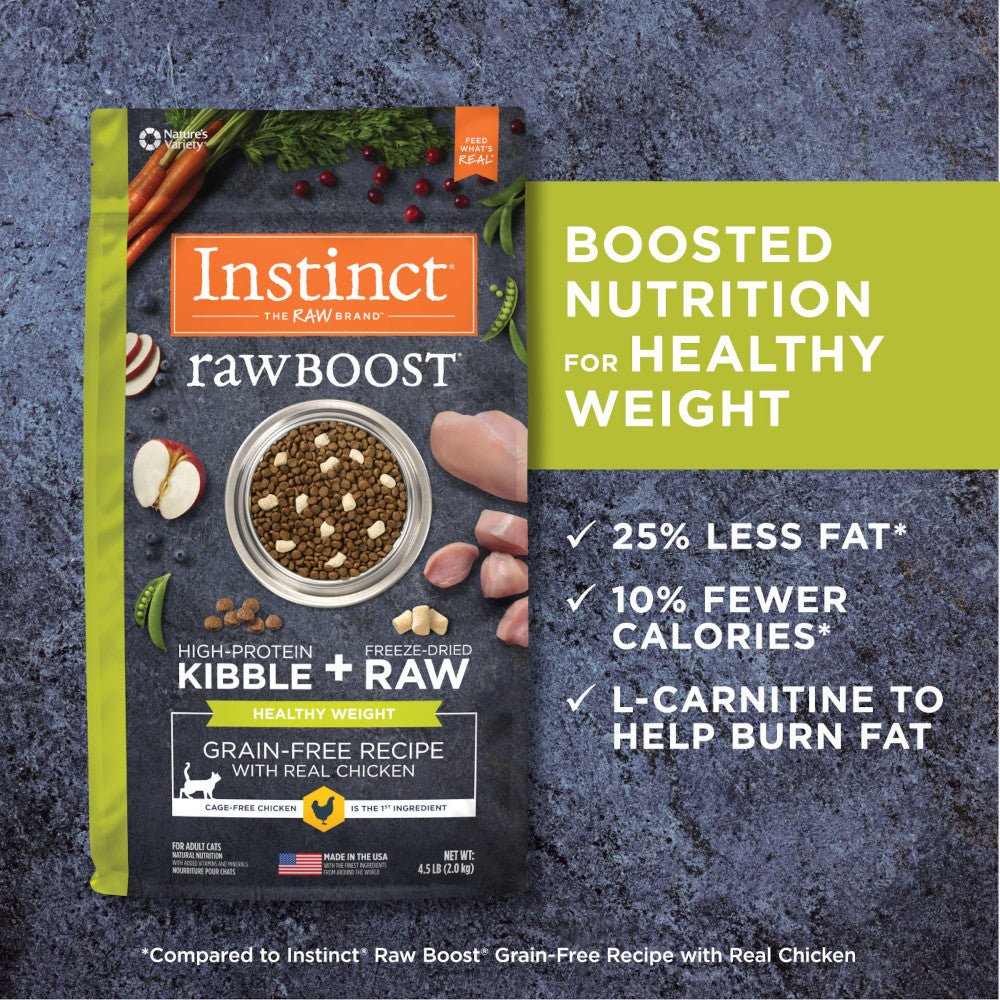 Raw Boost Healthy Weight Grain Free Kibble Cat Dry Food - Chicken - Image 3